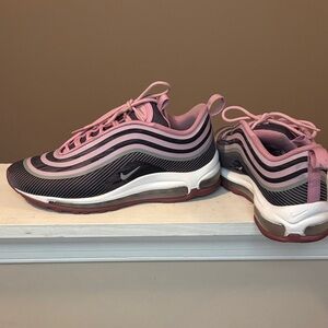 Nike Kids Black and Pink Sneakers